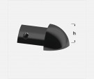 2 STK-AC AP 10mm utv. - Alu, Black powder coated - 3 veis utv. thumbnail
