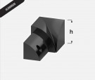 2 STK-AC AP 10mm innv. - Alu, Black powder coated - 2-veis innv. thumbnail