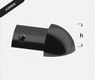 2 STK-AC AP 10mm utv. - Alu, Black powder coated - 3 veis utv. thumbnail